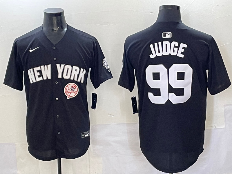 Men 2025 New York Yankees #99 Judge black Nike MLB Jersey style 725009->los angeles dodgers->MLB Jersey